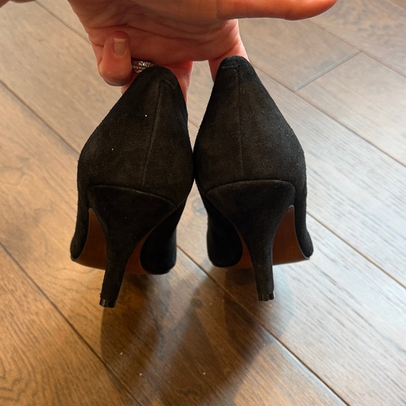 Enzo Angiolini Black Suede Bow Women's Heels Size 8.5 - Picture 4 of 6